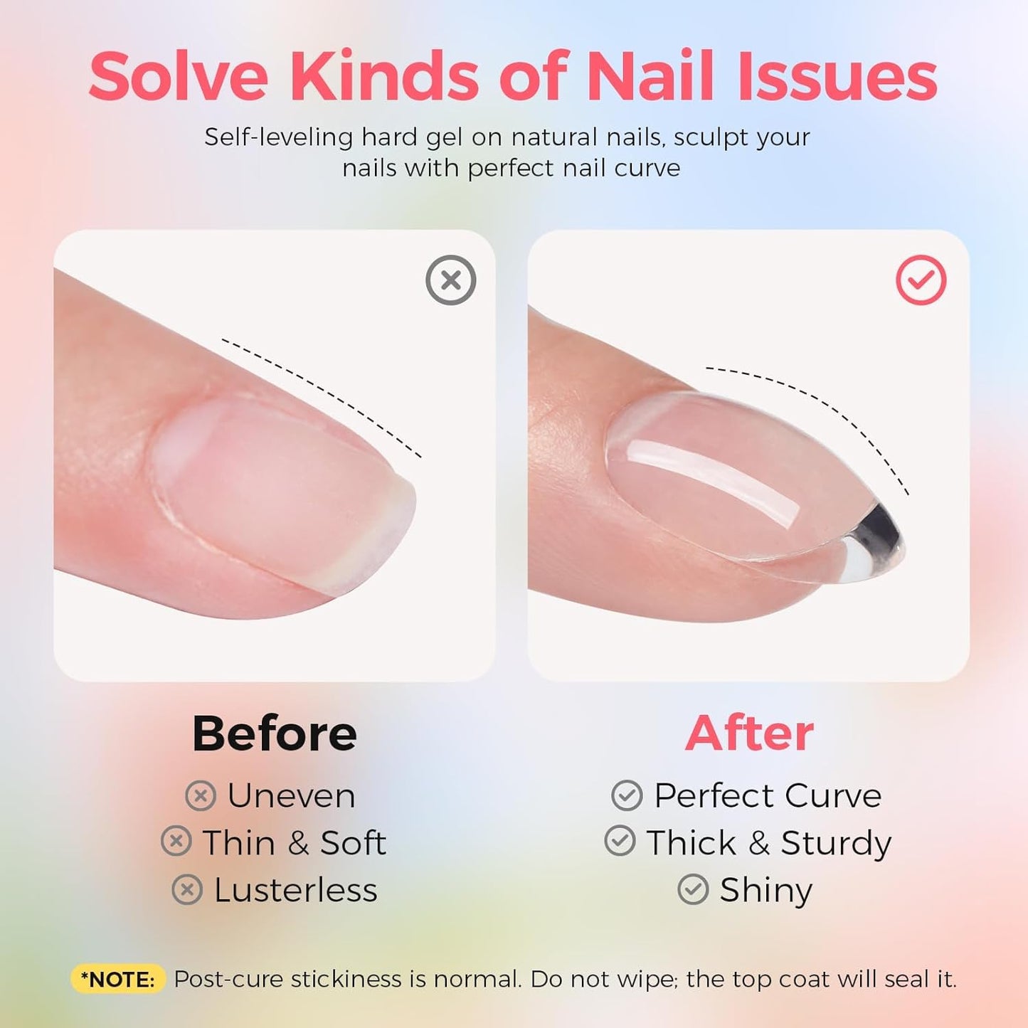 Builder Gel for Nails, 60g Nude Hard Gel for Nail Extension with 10 Nail Forms, Strengthener & Thickening, UV LED Lamp Cured Sculpture, Repair Broken Nails, Salon DIY Manicure Kit