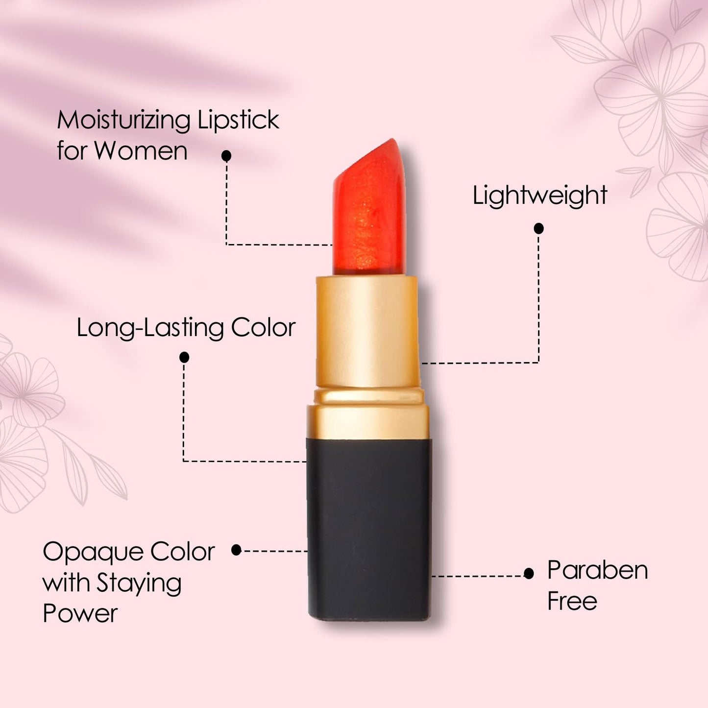 Vera Moore Cosmetics Soft Creme Lipstick - with Maximum Hydration & Moisture, Long Lasting Light Weight Opaque Color & Staying Power - Won't Feather or Fade - Fragrance & Paraben Free (Diva Orange)