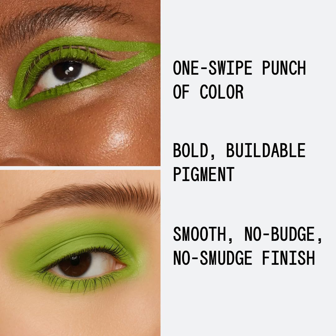 aboutface Matte Fluid Eye Paint Vertigo Flowers – High-Pigment Liquid Eyeshadow, Long-Lasting, No-Budge Matte Finish, Vegan & Cruelty-Free (Bright Green)