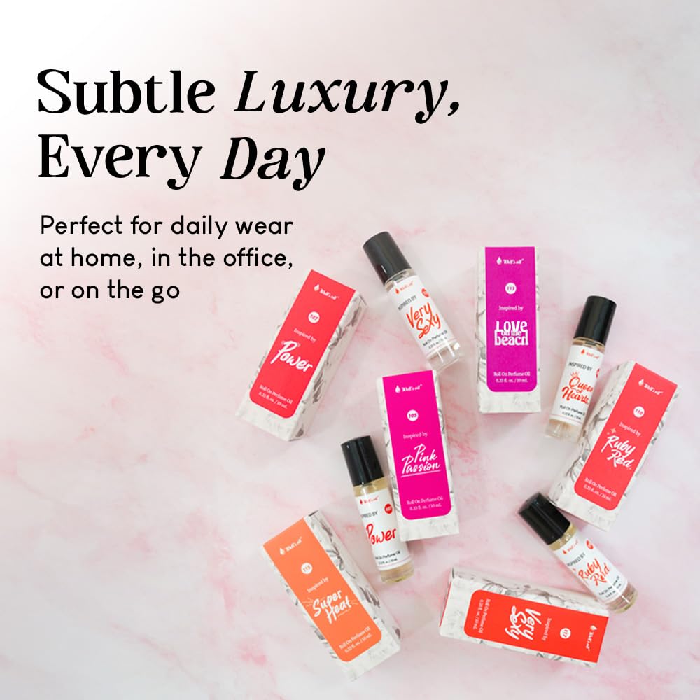 Well's Oil Roll-On Perfume Oil (P.S.Y) | Sweet & Fruity Notes | Long-Lasting | Paraben-Free | 0.33 Fl Oz / 10 ml