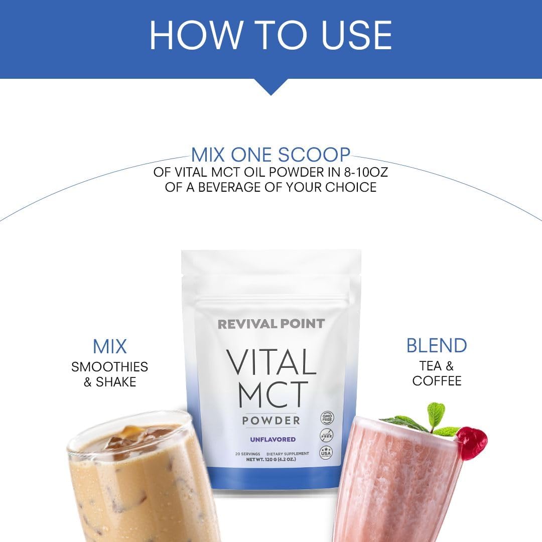 Premium Unflavored MCT Oil Powder with Keto Electrolytes- Creamer for Coffee, Tea, and Shakes- Includes 15x Bioavailable Chromium Picolinate, C10 and C8 MCT Oil Derived from Coconuts – 120 Grams