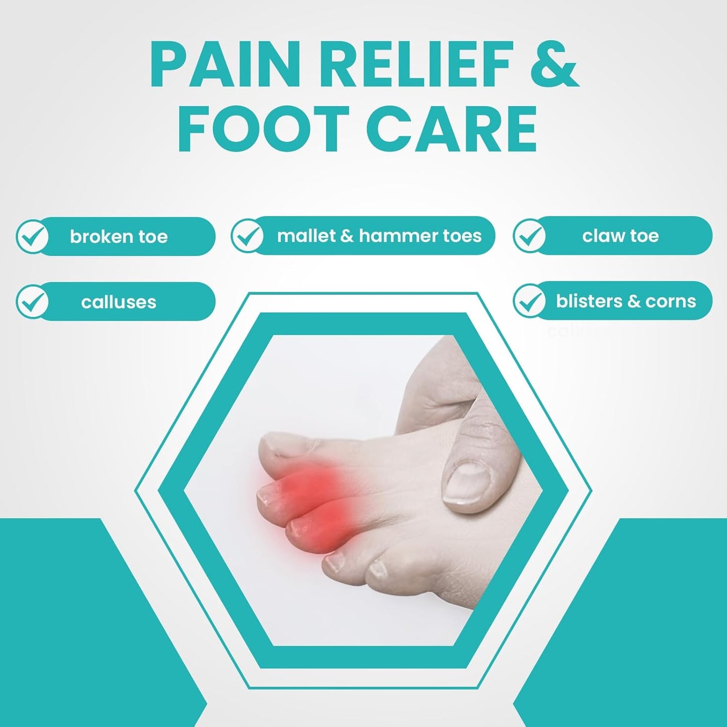 10 Pack Fabric Hammer Toe Corrector, Reusable Broken Toe Protectors Taped Wraps, Hammertoe Straightener, Toe Splint for Broken Toe, Crooked Toes, Bent Toes （Brown+10S）