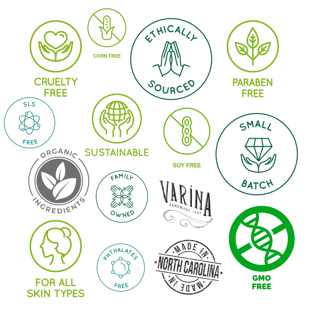 Varina Natural Cucumelon Bar Soap - Gentle Cleansing for Sensitive Skin, Fruity - 3 Pack