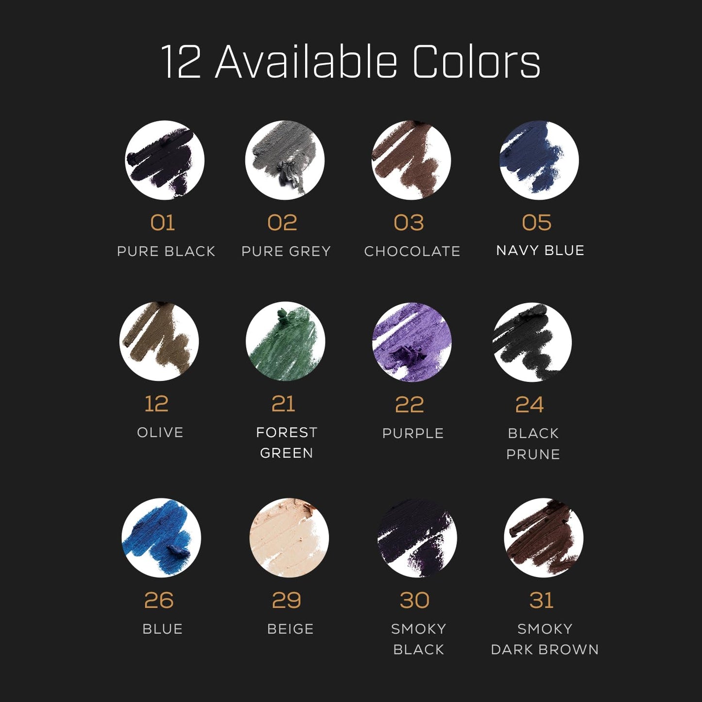 Radiant Professional Waterproof Eyeliner Pencil - Eyeliner Waterproof Smudge Proof for Woman - Long Lasting Under Eye Pencil for Smoky Eye - Soft Waterline Eye liner Smudger Tool, Green (21)