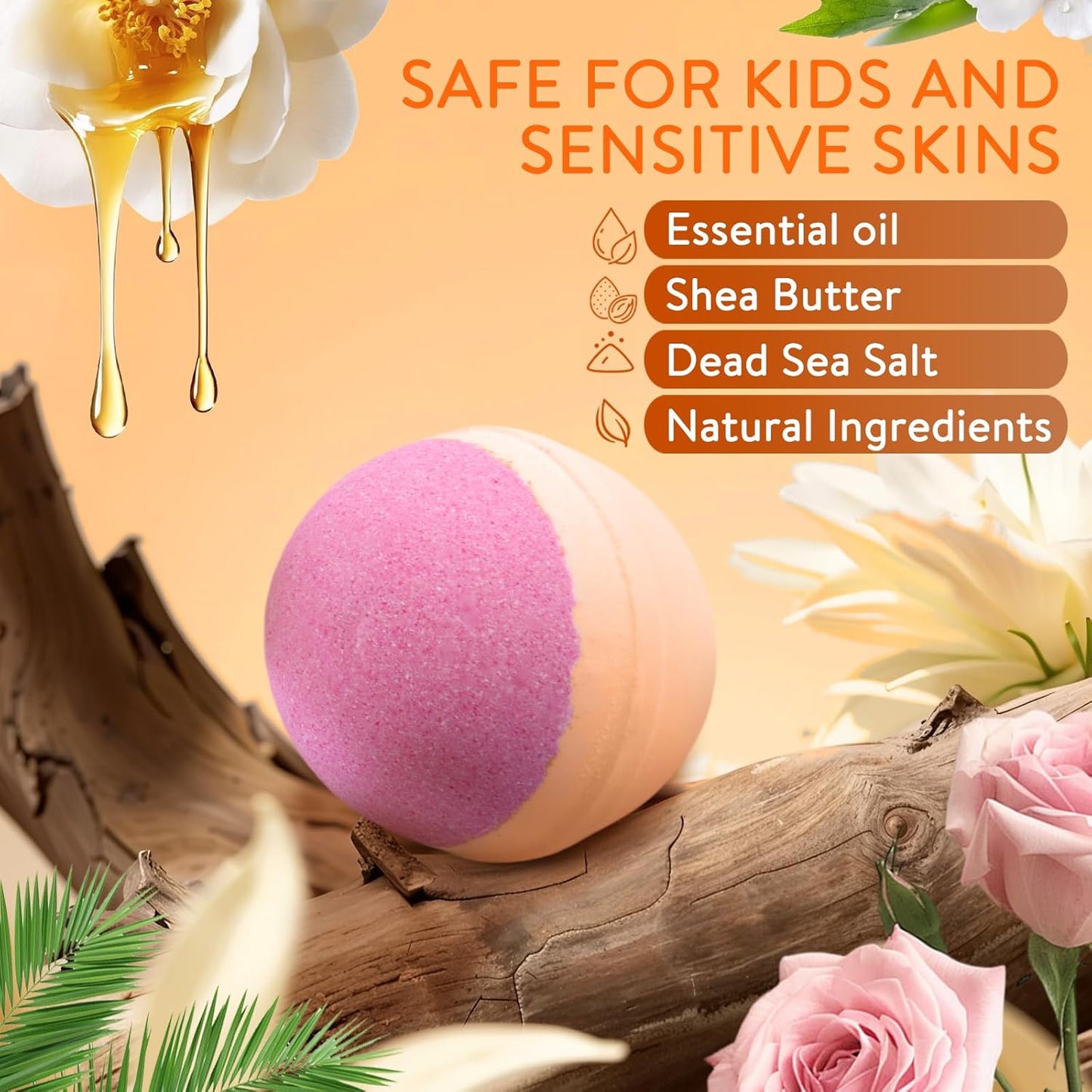 Bath Bombs for Women, 12 Pack Handmade Natural Fizzies Bath Bombs with 12 Unique Scents, Relaxing Bubble Bath for Dry Skin Moisturizing, Essential Oils Bathbomb Spa Gift Set for Mom, Wife, Girlfriend