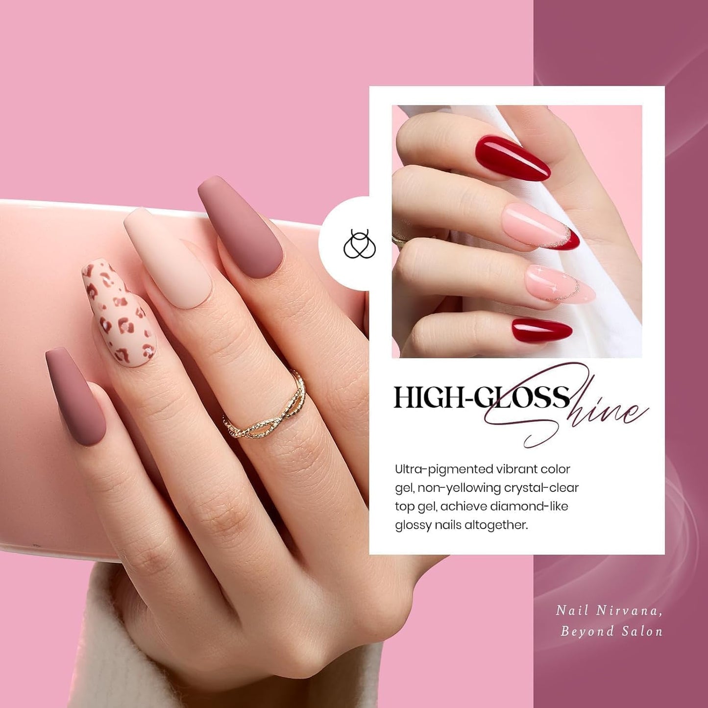 beetles Gel Nail Polish Set 20 Colors Fall Winter Neutral Shimmer Red Nude Brown Gel Polish Kit with Base Matte and Glossy Top Coat Soak off Uv Lamp Manicure Set Gift for Women Sophisticated Charm