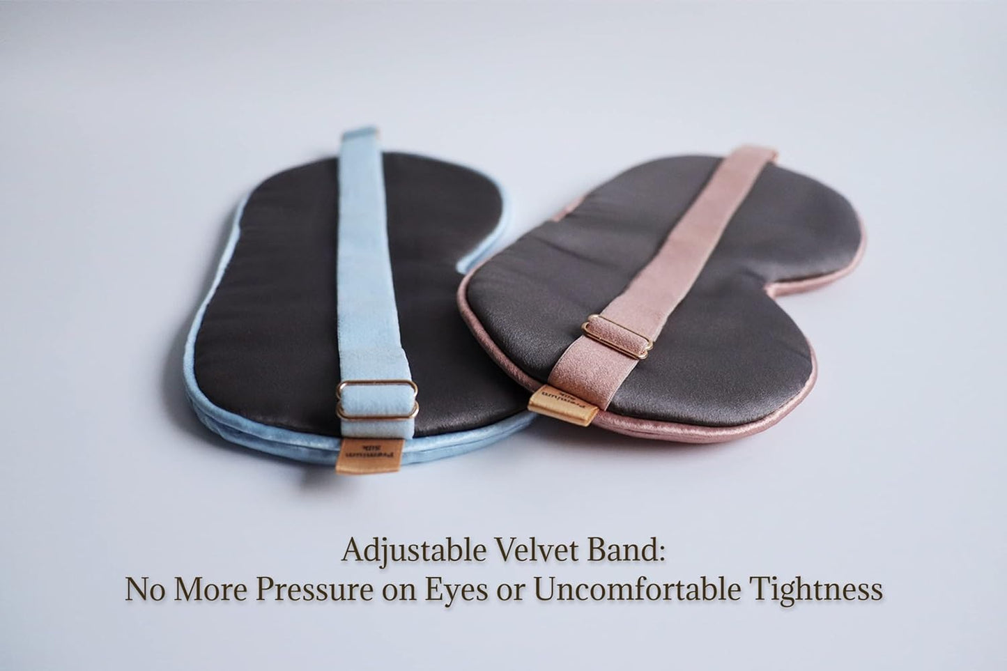 Premium 25 Momme Mulberry Silk Eye Mask for Sleeping (Frosty Blue)