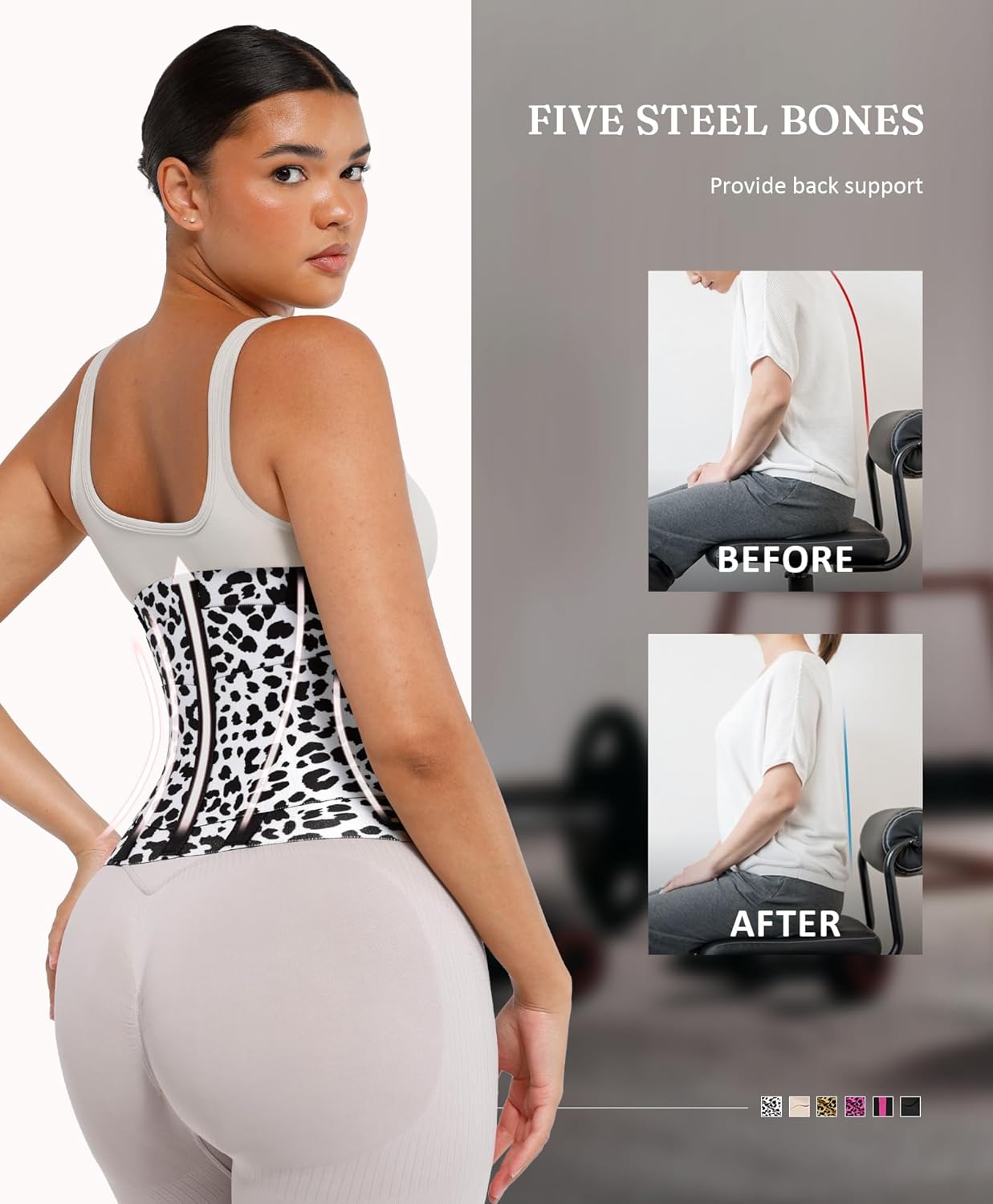 FeelinGirl Waist Trainer Long Torso Waist Cincher Trimmer Ab Belt Tummy Control Body Shaper Triple Wrap Women and Men