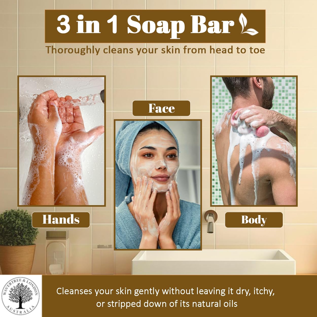 Wavertree & London Havana Scented Natural Soap (8 Bars), 7oz Moisturizing French Triple Milled Soap Bars enriched with shea butter - Pure Plant Oil Bath & Body Bars for All Skin Types