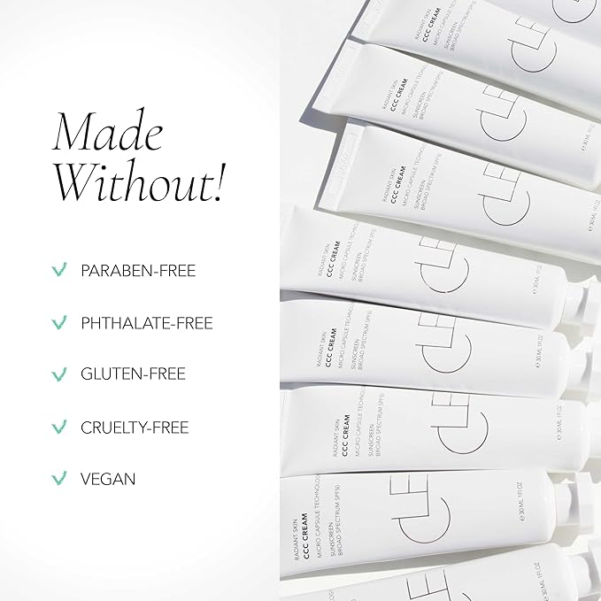 CLE Cosmetics CCC Cream (Olive Medium Deep 406 / SPF 50) - Color Correcting CC Cream with Sunscreen - Lightweight, Hydrating, Light to Medium Coverage Foundation - BB & CC Hybrid - 1 fl oz