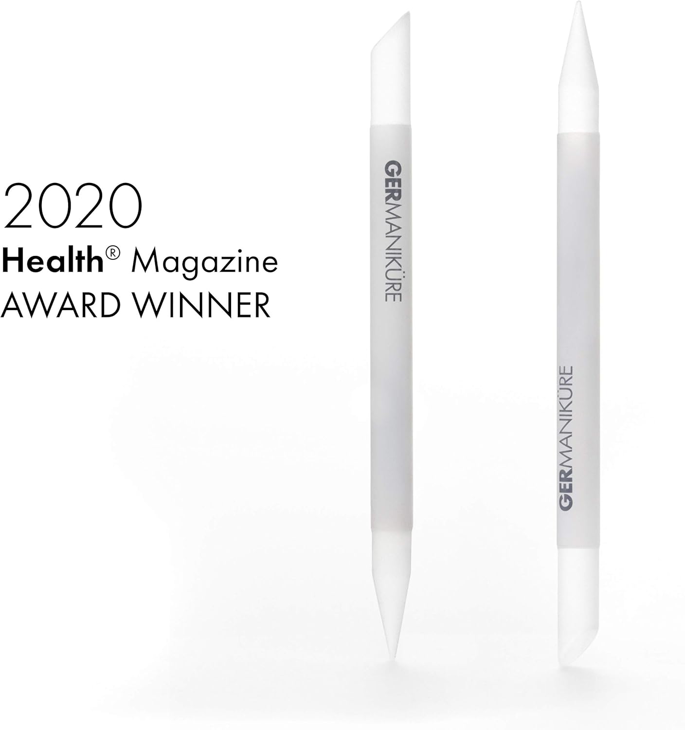 GERMANIKURE 2 Pc Glass Bundle - Crystal Glass Cuticle Stick & Philosopher by Night Nail File in Suede Sleeves – Handmade in Czech Republic – Pro Manicure Supplies – Cuticle Pusher, Callous Remover