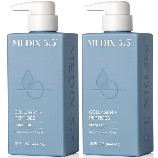 Medix 5.5 Collagen Cream Body Lotion & Face Lotion For Dry Skin & Wrinkles | Collagen Peptides Tightening Cream Body Moisturizers Helps Lift, Tighten, & Firm Skin | Skin Care Products | 2-Pack