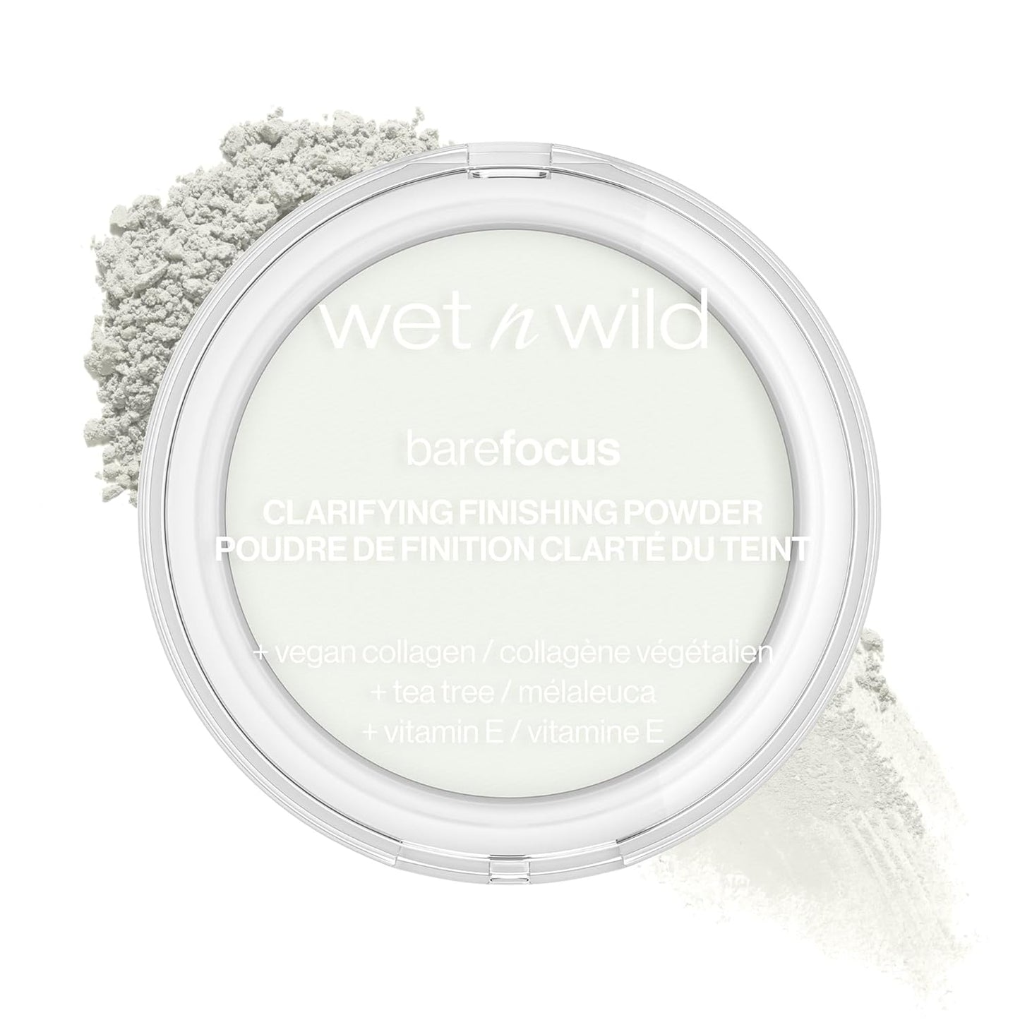 wet n wild Bare Focus Clarifying Finishing Powder Matte Pressed Setting Powder Medium-Tan and Translucent