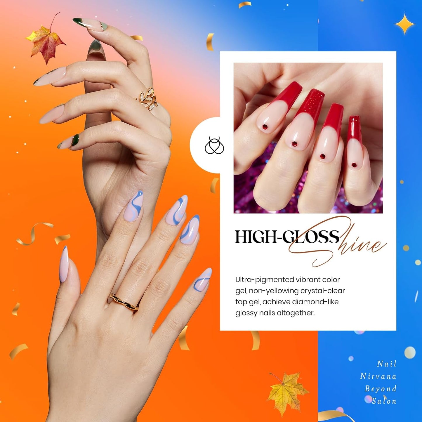 Beetles Gel Nail Polish Set 36 Colors Fall Winter Nail Gel Polish Kit Burgundy Red Blue Green Brown Gold Glitter Pink with Base Coat Glossy Matte Top Coat Manicure Gifts for Women Neutral Elegance