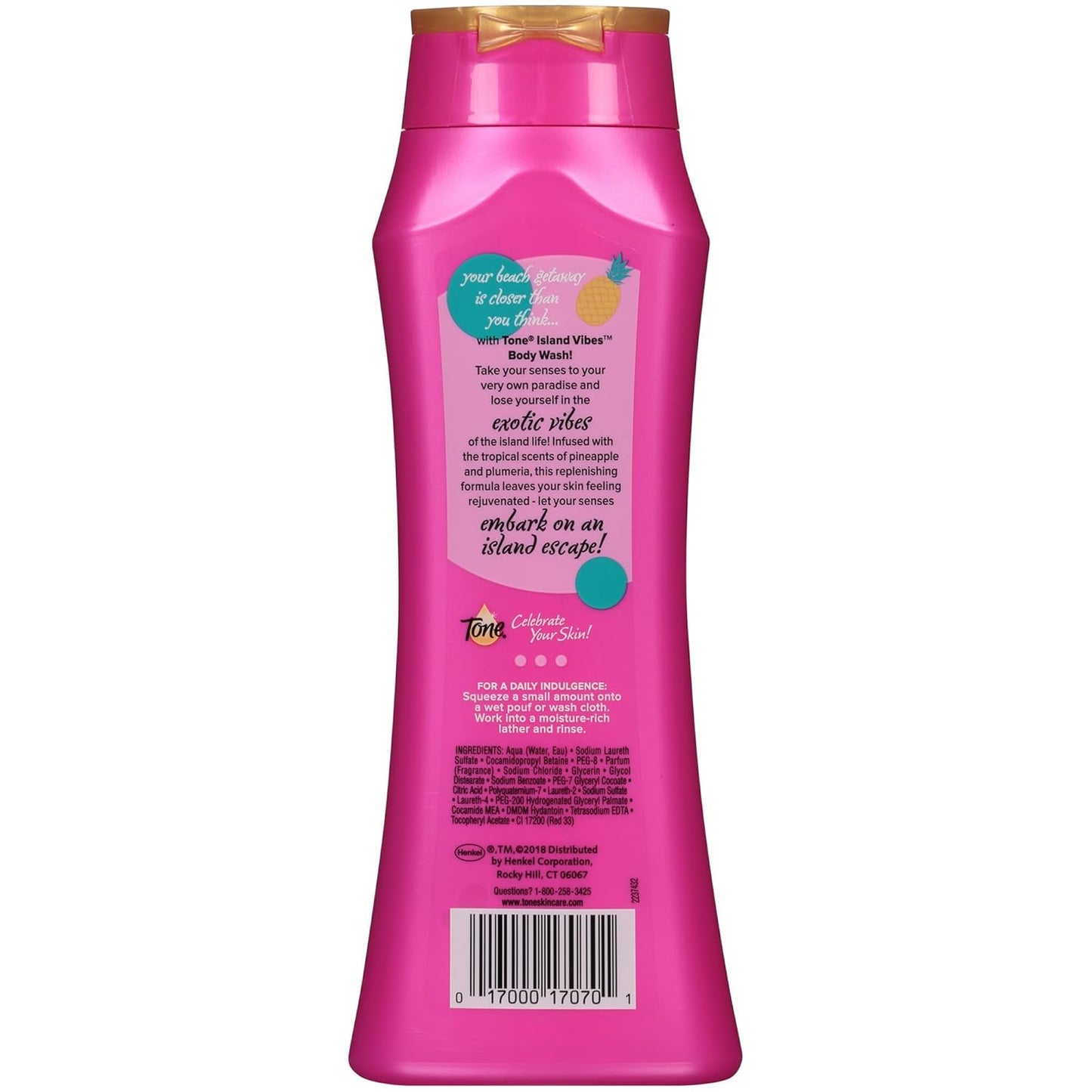 Tone Body Wash, Island Vibes, 16 fl oz (Pack of 6)