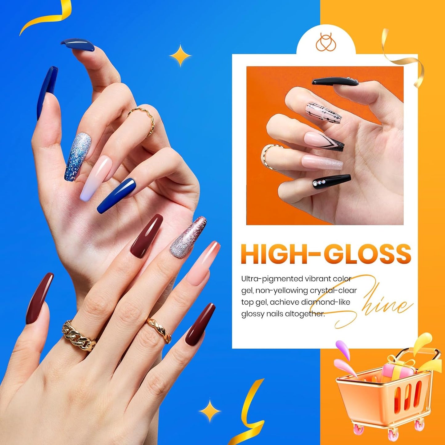 beetles Gel Polish Kit, Nude Gray Pink Blue Burgundy Glitter Gel Polish Set Modern Muse Collection with 3Pcs Base Matte Glossy Top Coat Soak off Uv Gel for Women