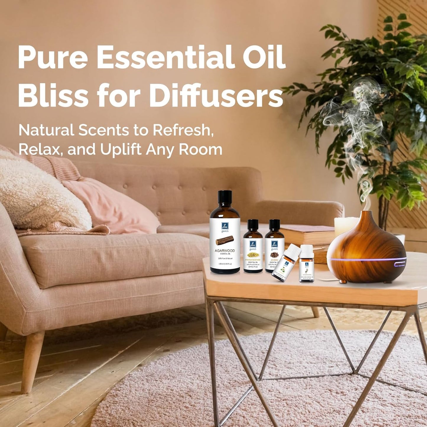 Rose Essential Oil and Jasemine Essential Oil, Floral Scent Oils Home Fragrance Oils for Diffuser Perfume Candle Soap Making - 2 Oz, Pack of 2