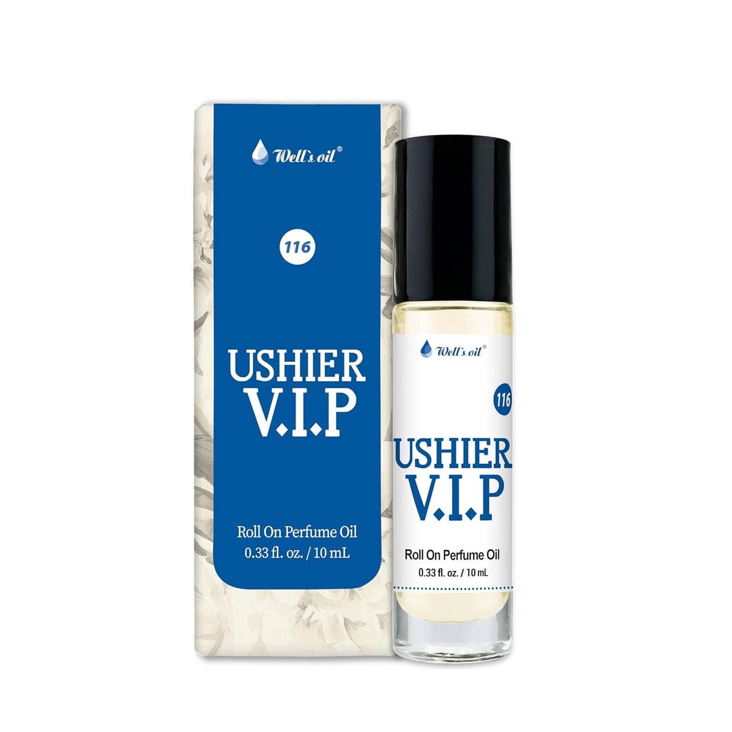 Well's Oil Roll-On Perfume Oil (Ushier V.I.P) | Crispy & Woodsy Notes | Long-Lasting | Paraben-Free | 0.33 Fl Oz / 10 ml
