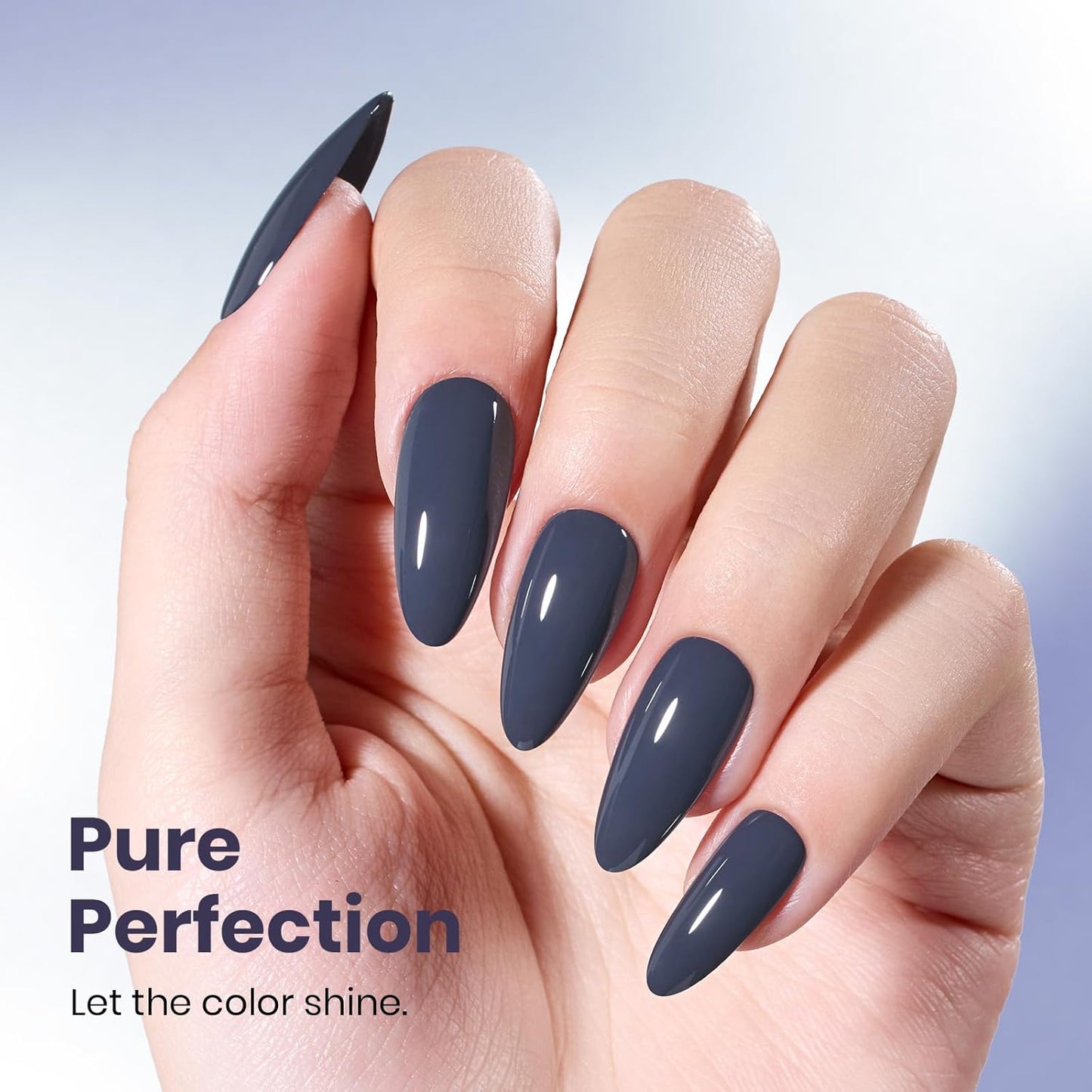 beetles Navy Blue Gel Polish - 15ML Crown Blue Borealis Gel Polish Soak Off Nail Art Manicure Salon DIY Uv Lamp Nail Design Decoration at Home