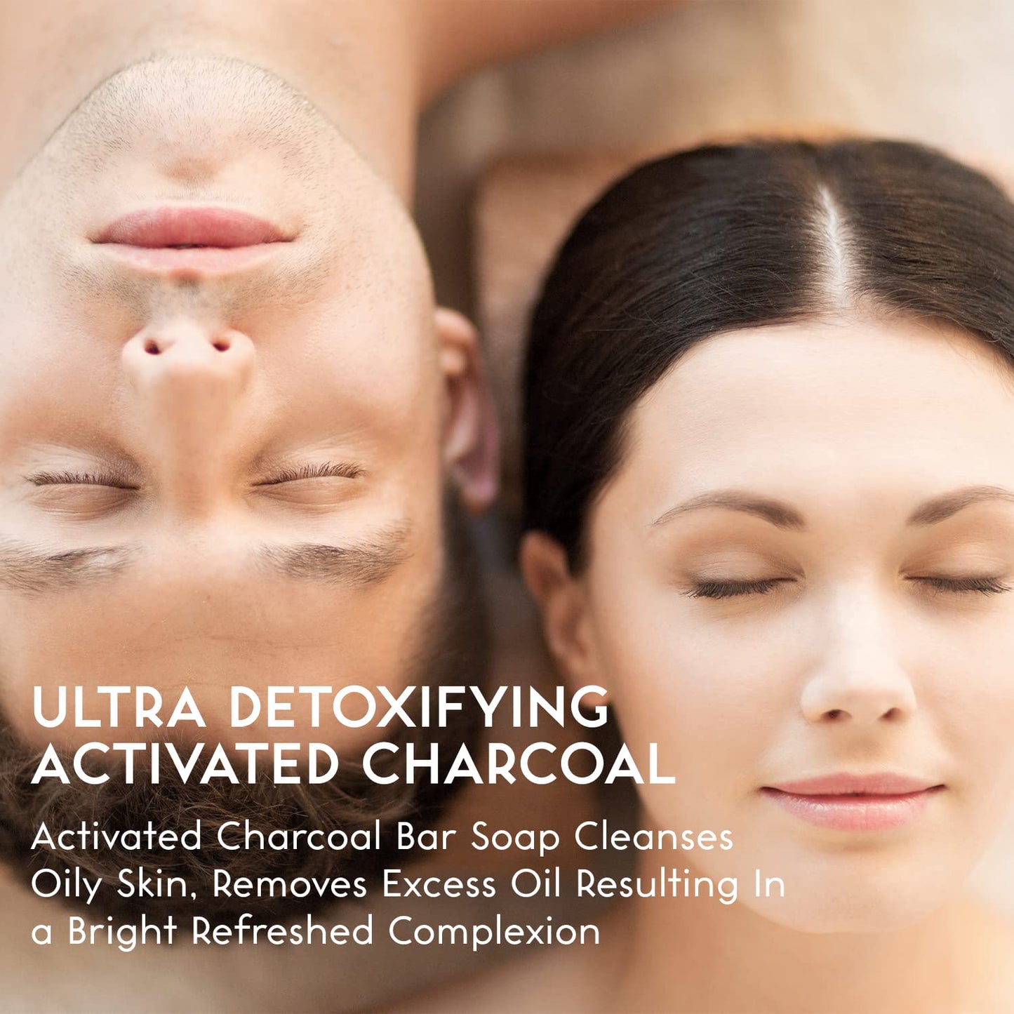 O NATURALS 100% Natural Bar Soap - Gift Set - Organic Ingredients & Essential Oils - Spa Gifts for Women & Men, Body Wash & Face Soap - 3PC Charcoal Soap