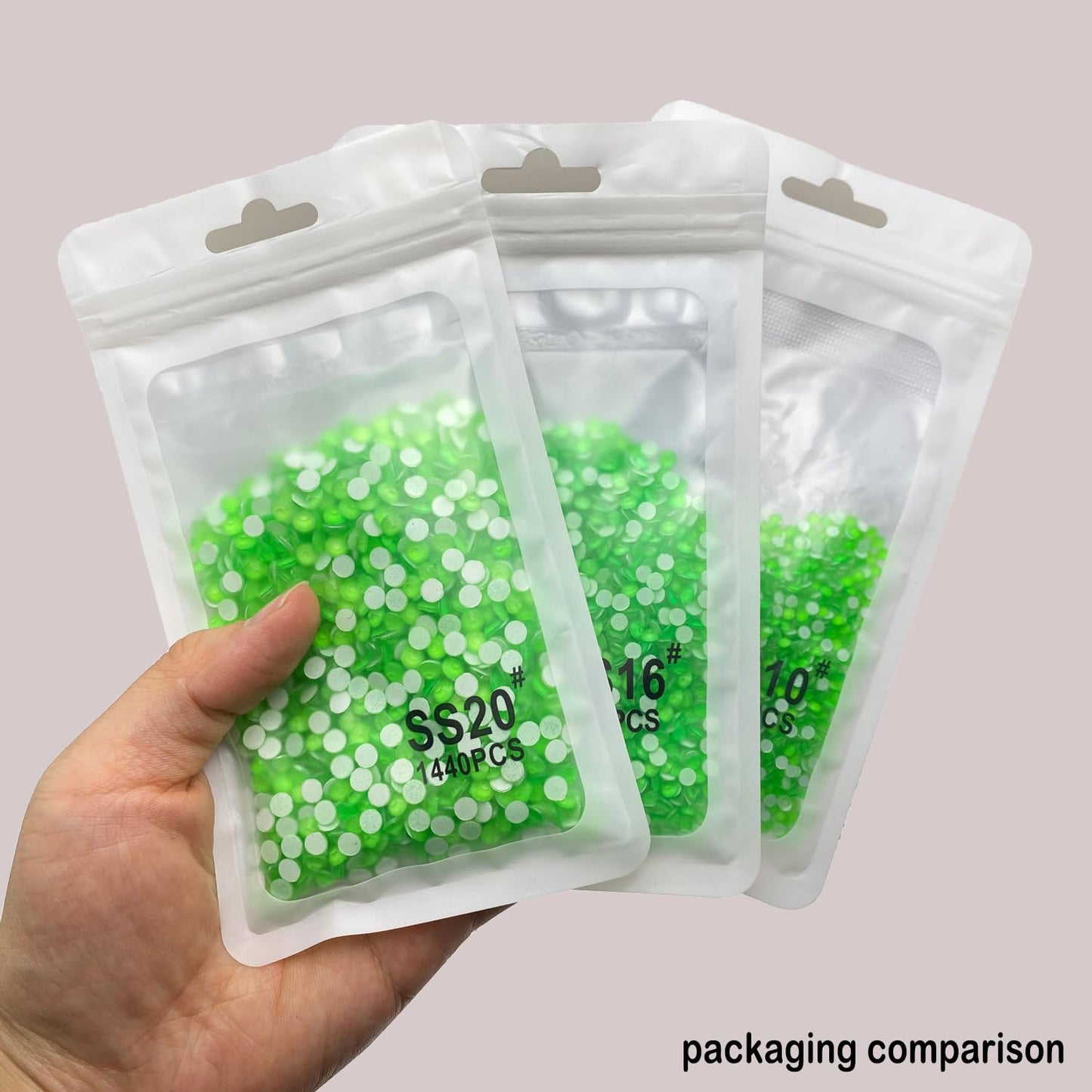 Flatback Glass Rhinestones,Bedazzler Gems 1440pcs Non Hotfix Crystal Rhinestones for Nail Charms Crafts Clothes Tumblers,Green Neon,SS16