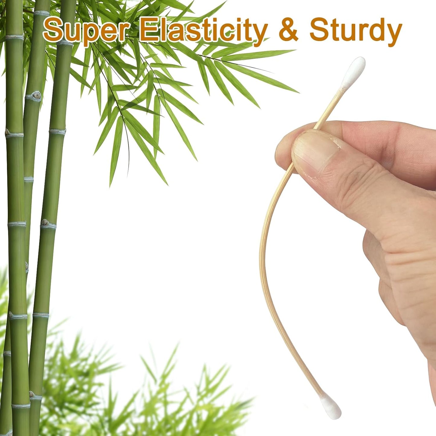 Gun Cleaning Swabs, Dual - Ends Tips, 6 Inch Gun Cleaning Supplies, Long Cotton Swabs with Bamboo Sticks in A Storage Case for Gun Cleaning and Maintenance