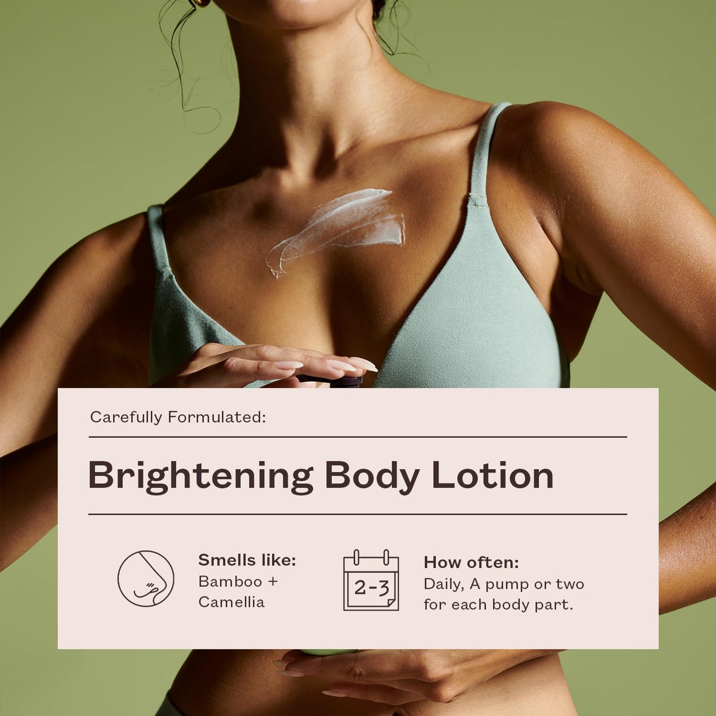 frank body Brightening Body Lotion | Evens Tone, Brightens Dark Spots & huperpigmentation | Vitamin C, Kakadu Plum & Vitamin B5 | Bamboo & Camellia Scent | Vegan & Cruelty Free | 250ml / 8.45 fl oz