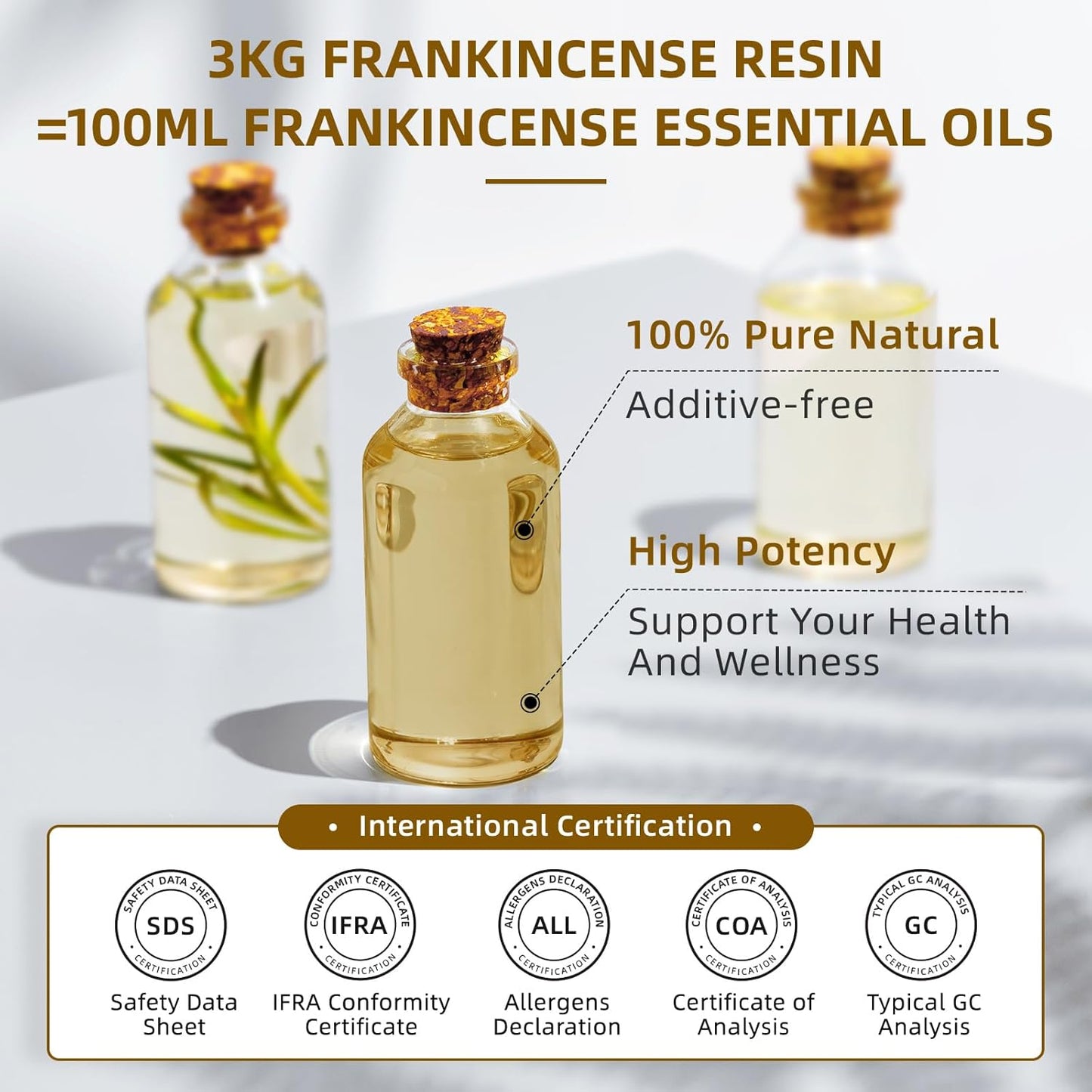 HIQILI 16 Fl Oz Frankincense Essential Oil, for Massage Skin Care, Diffuser, Aromatherapy, 100% Pure Undiluted