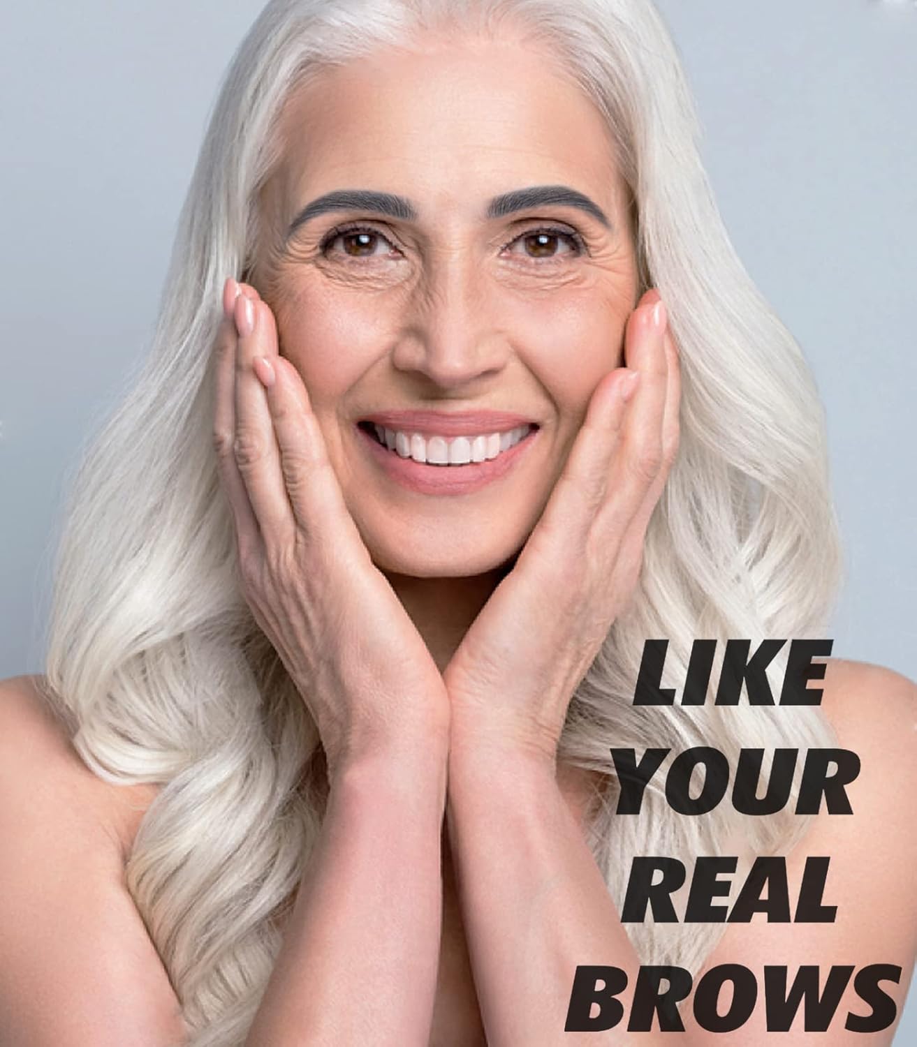 Grey Eyebrow Pencil for Older Women, Waterproof, Eyebrow Pen for Gray Hair