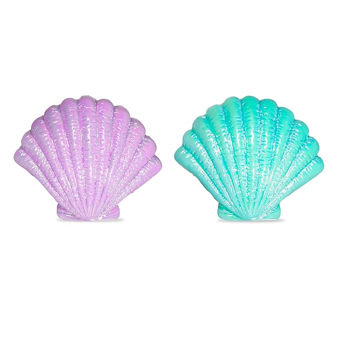 MAD BEAUTY Disney The Little Mermaid Lip Balm Duo 2-Pack, Cute Shell-Shaped Pots, Strawberry & Blueberry, Moisturize & Hydrate for Soft Fresh Lips, Great Gift, Adorable