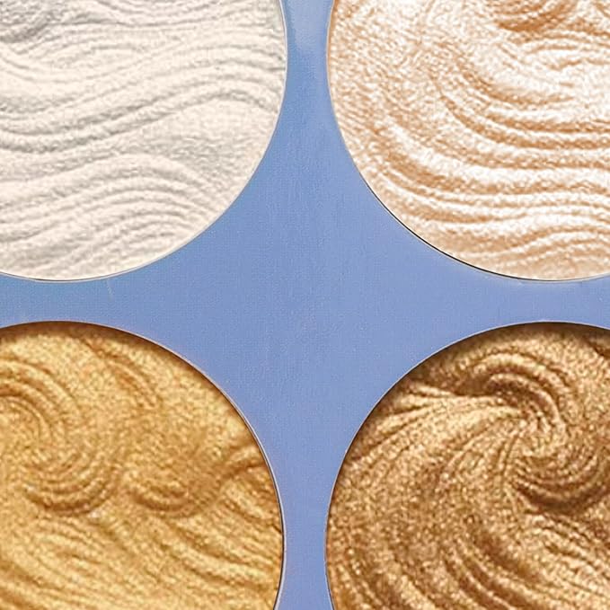 Boobeen Highlighter Makeup Highlighter Palette Powder Shimmer Highlighter Makeup Facial Illuminator Bronzer Palette Waterproof Long Lasting