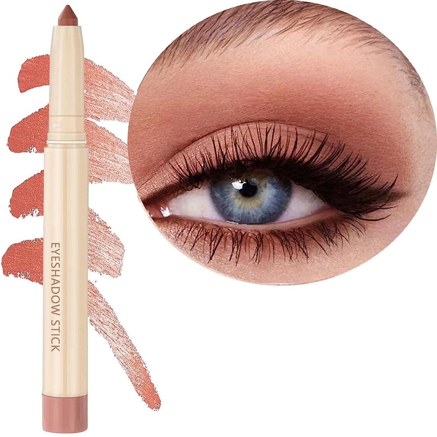 Enthusiasm Matte Eyeshadow Stick, Cream Eyeshadow Pencil, Long Lasting Waterproof Eye Shadow, High Pigment Hypoallergenic Highlighter Stick - Create Multi-Dimensional Eyes Look