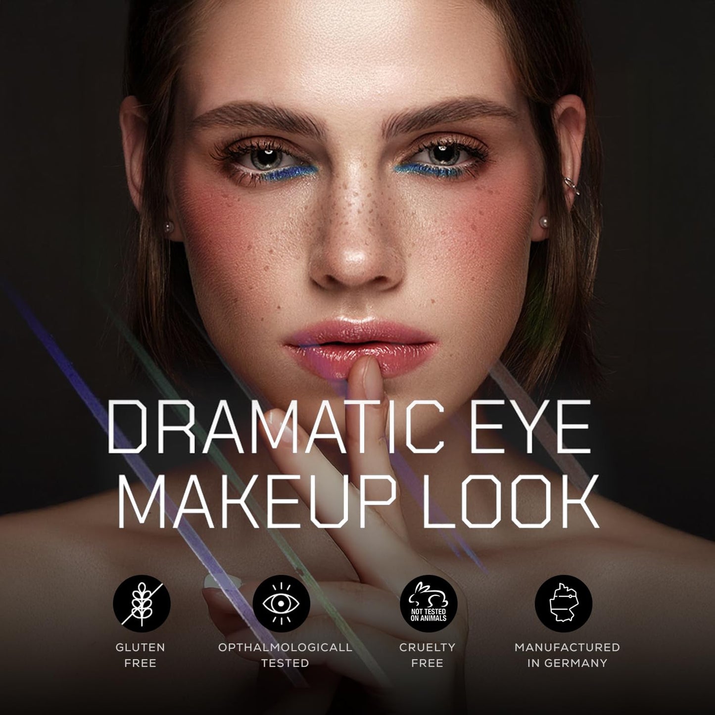 Radiant Professional Waterproof Eyeliner Pencil - Eyeliner Waterproof Smudge Proof for Woman - Long Lasting Under Eye Pencil for Smoky Eye - Soft Waterline Eye liner Smudger Tool, Blue (26)