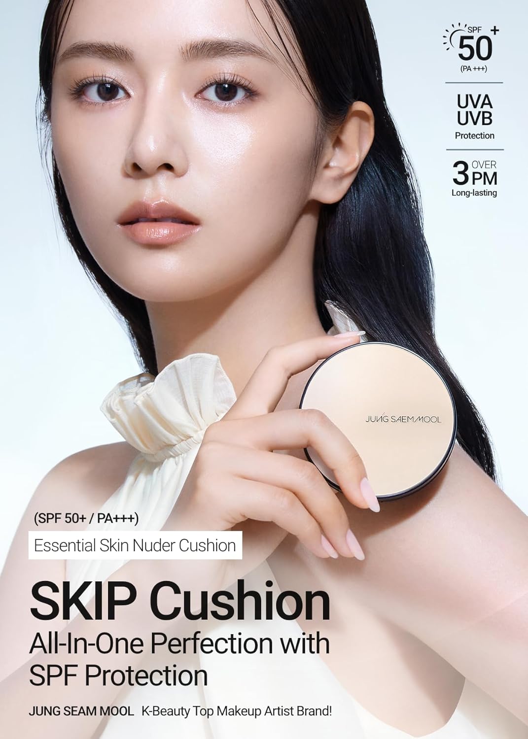 [JUNGSAEMMOOL OFFICIAL] Essential Skin Nuder Cushion (05 Light) | Refill not Included | Natural Finish | SPF50 Broad Spectrum | Korean Makeup Artist Brand | Cream Foundation
