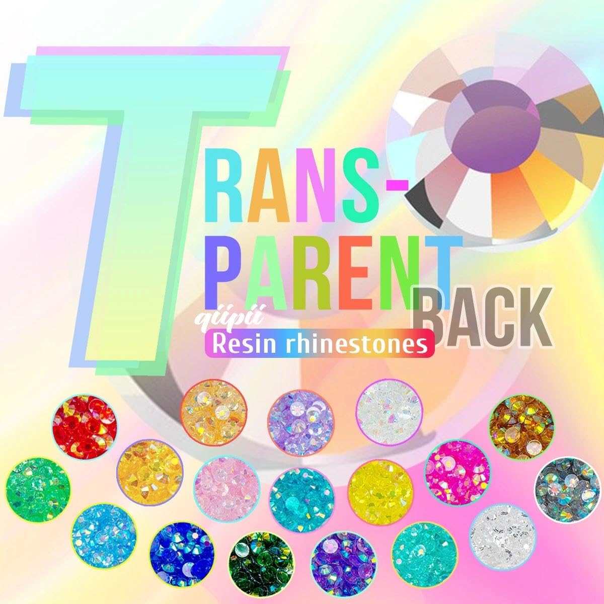 Gray Green Ab Resin Rhinestones for Crafting 3mm 4mm 5mm Transparent Grey Flatback Diamonds Stones Gems Charms Supplies for Nails Face Eyes Makeup Tumblers Bottles Crafts Clothes Shoes Phones