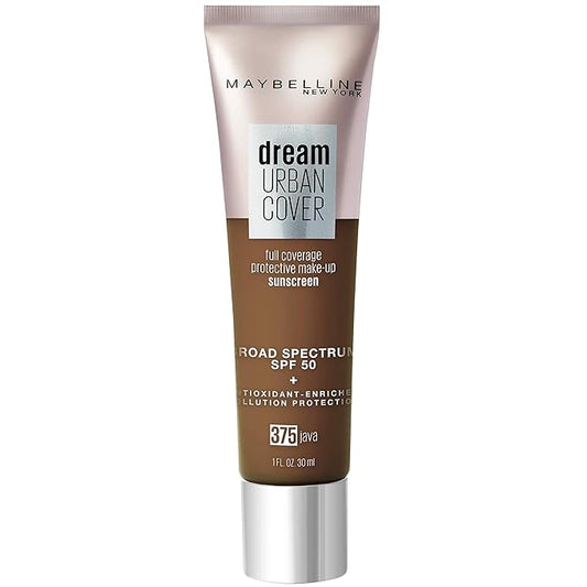 Maybelline Dream Urban Cover Flawless Coverage Foundation Makeup, SPF 50, Java