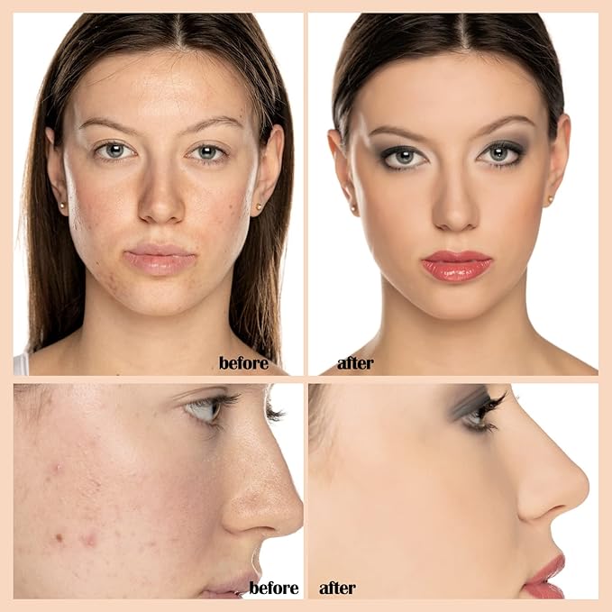 PHOERA Foundation Makeup Naturally Liquid Foundation Full Coverage Mattle Oil-Control Concealer 8 Colors Optional,Great Choice For Gift(#107 Honey,30ml)