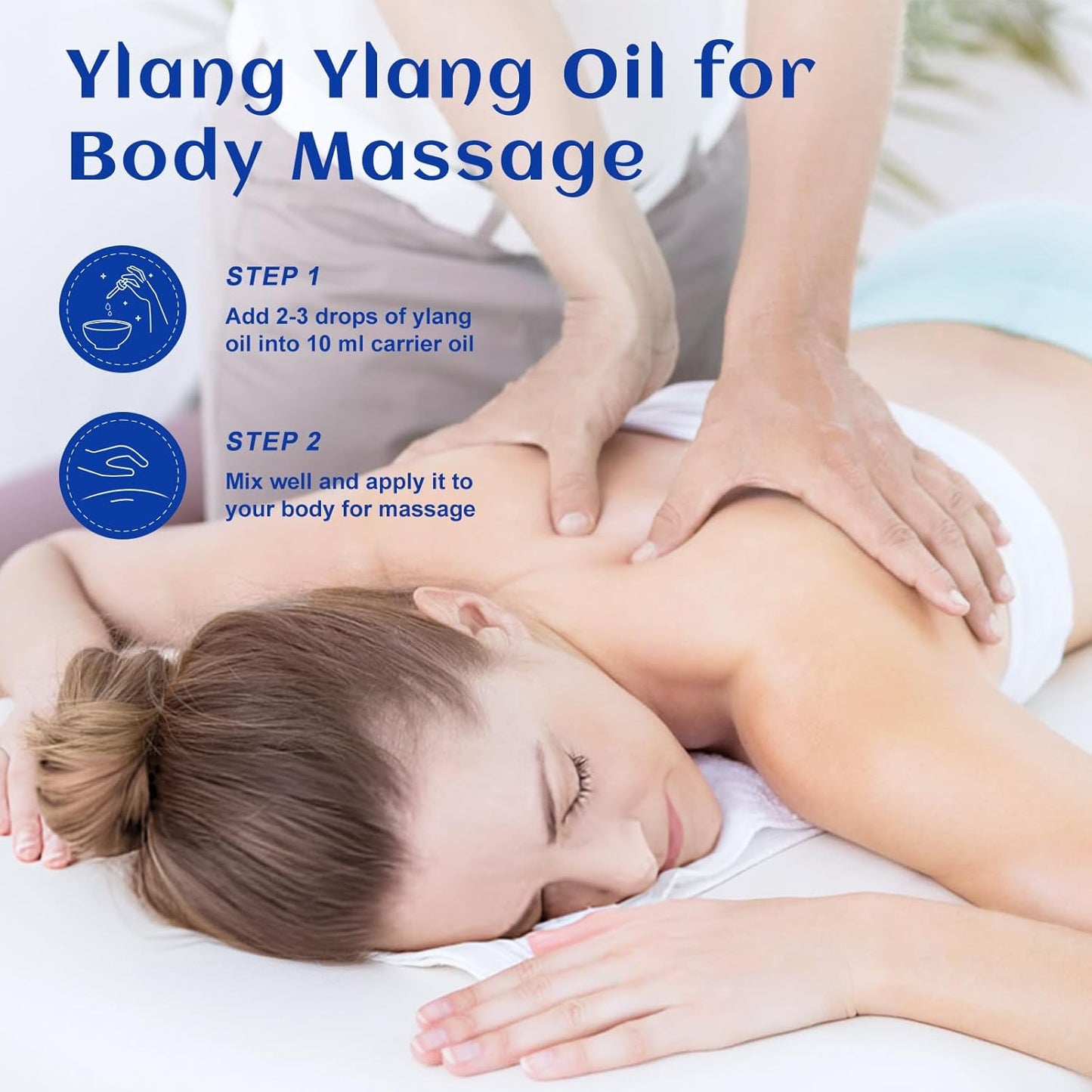 HIQILI 0.33 Fl Oz Ylang-Ylang Essential Oil, Long-Lasting Scent for Diffusers, Perfumes, Aromatherapy, DIY - 10 ML