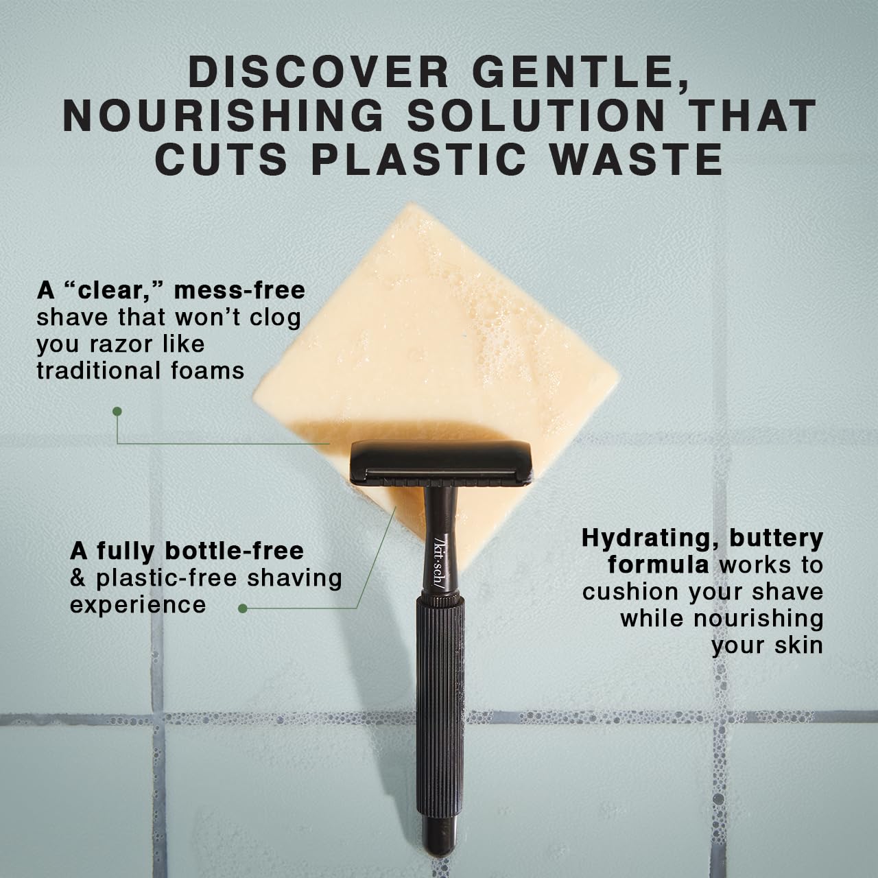 Kitsch Shaving Soap for Men - Hydrating Shave Butter & Shave Soap Bar - Nourishing Bar Soap for Smooth, Irritation-Free Shave – Paraben, Silicone & Sulfate-Free - Vegan, Made in USA - 4 oz