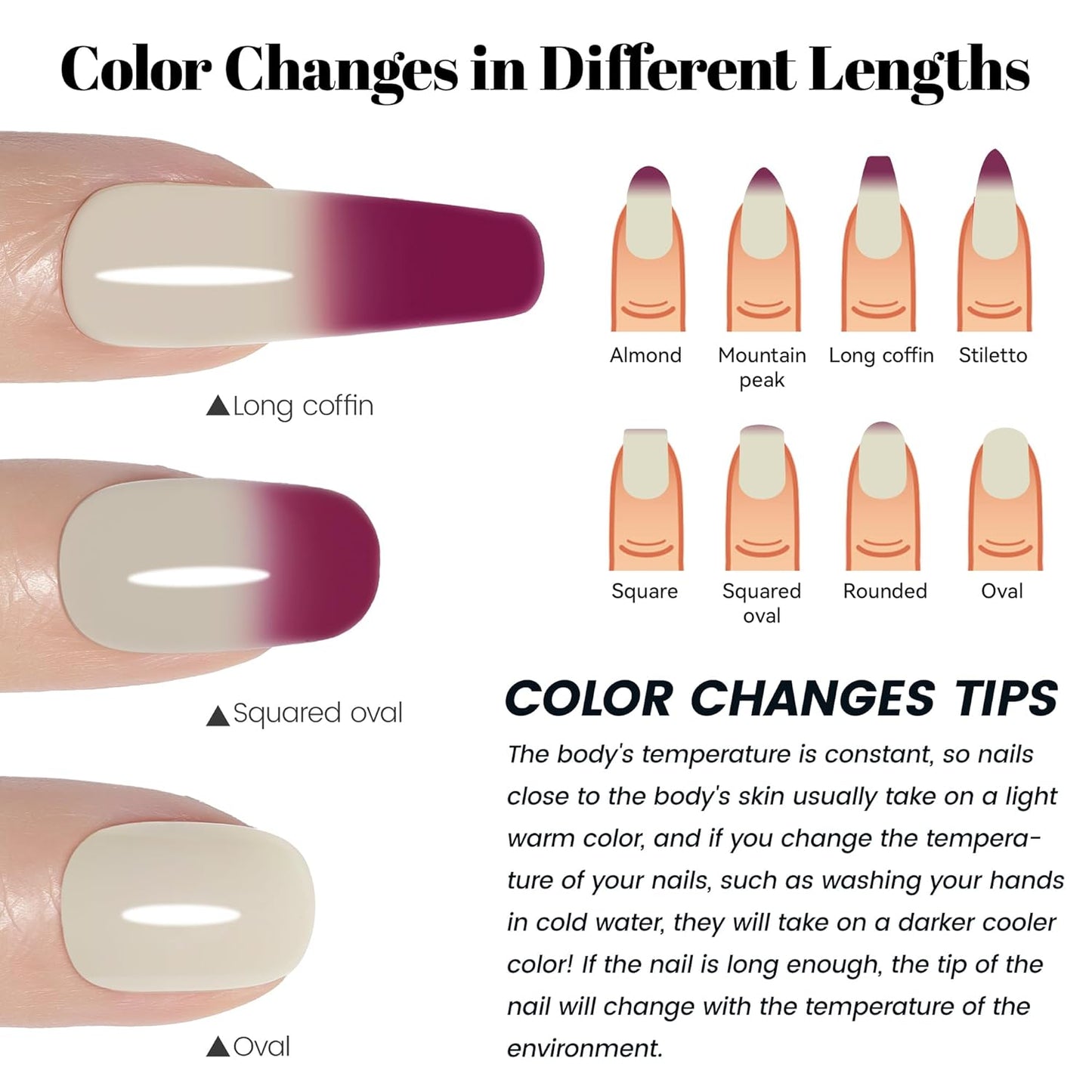 YTD Likomey Color Changing Gel Nail Polish,15ml Green to Grape Purple Mood Temperature Change Colors UV Nail Gel,Fall Winter Thermal Ombre Salon Manicure Nails Varnish,WB427