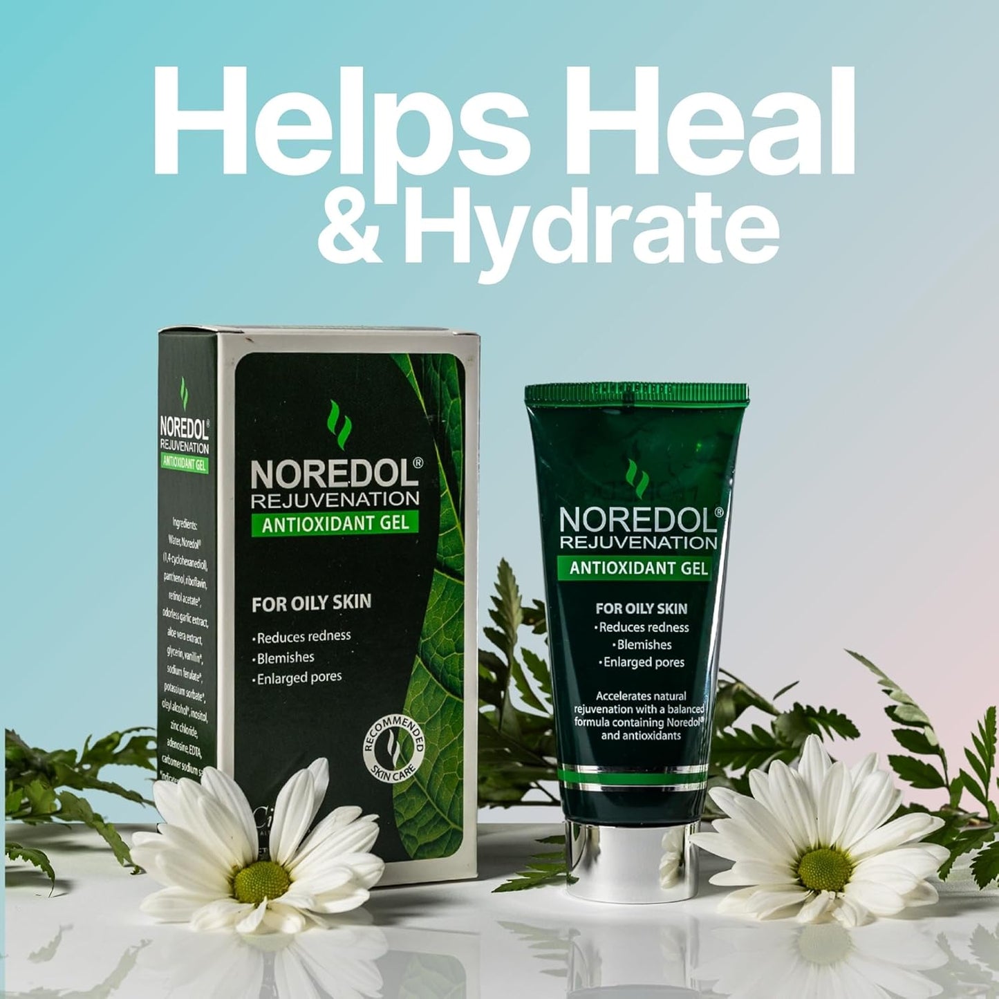 Rejuvenation Antioxidant Gel – Hydrating Gel Face Moisturizer for Women, Men, Clear, Non-Greasy, Fragrance Free, Mattifying Moisturizer for Oily Skin 2 oz.