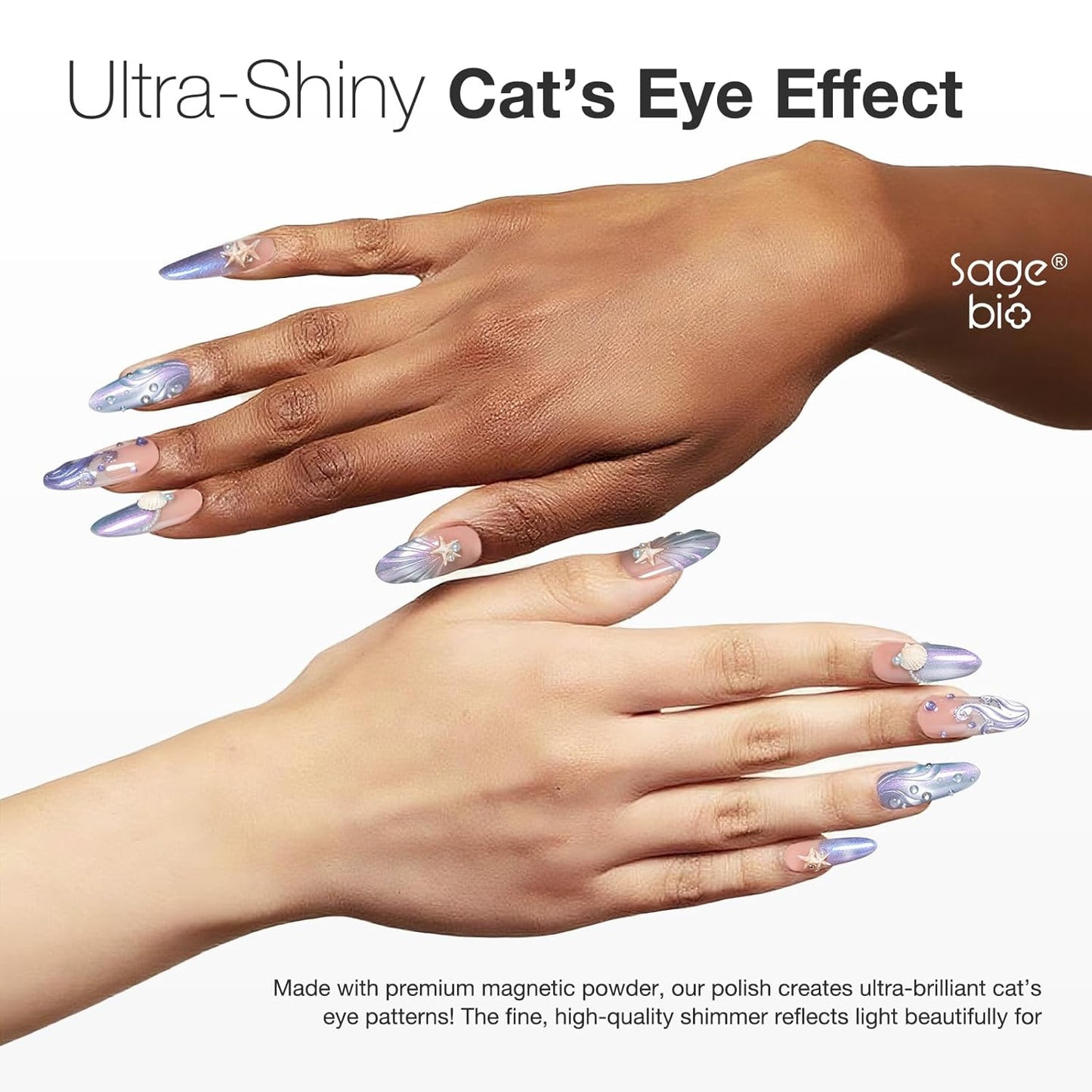 15ml Cat Eye Gel Nail Polish with Magnet Shimmer Glass Bead Effect 02