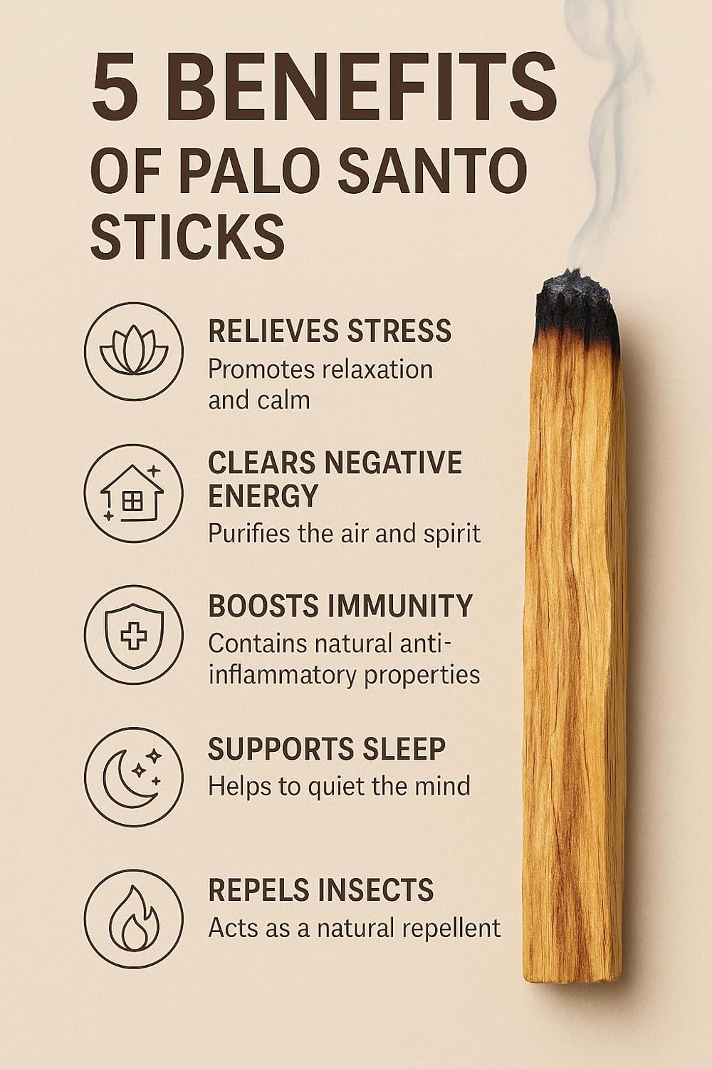 Pachamama Essentials Palo Santo Incense Sticks (4.0 inches Each) 100% Natural and Sustainable, Wild Harvested, for Smudging, Purifying, Energy Cleansing, Meditating, Yoga, Reiki. (15)