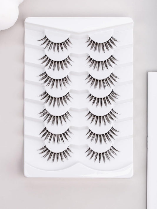 Manga Lashes Cat Eye Wispy Eyelashes Anime Lash Pack, 7 Pair