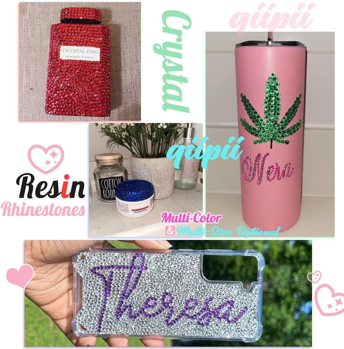 Grape Purple Crystal Resin Rhinestones w B7000 Jewelry Glue for Bedazzling Crafting Flatback Stones 3mm 4mm 5mm 6mm Diamonds Crystals Gems Charms for Nails Face Eyes Makeup Tumblers DIY Crafts