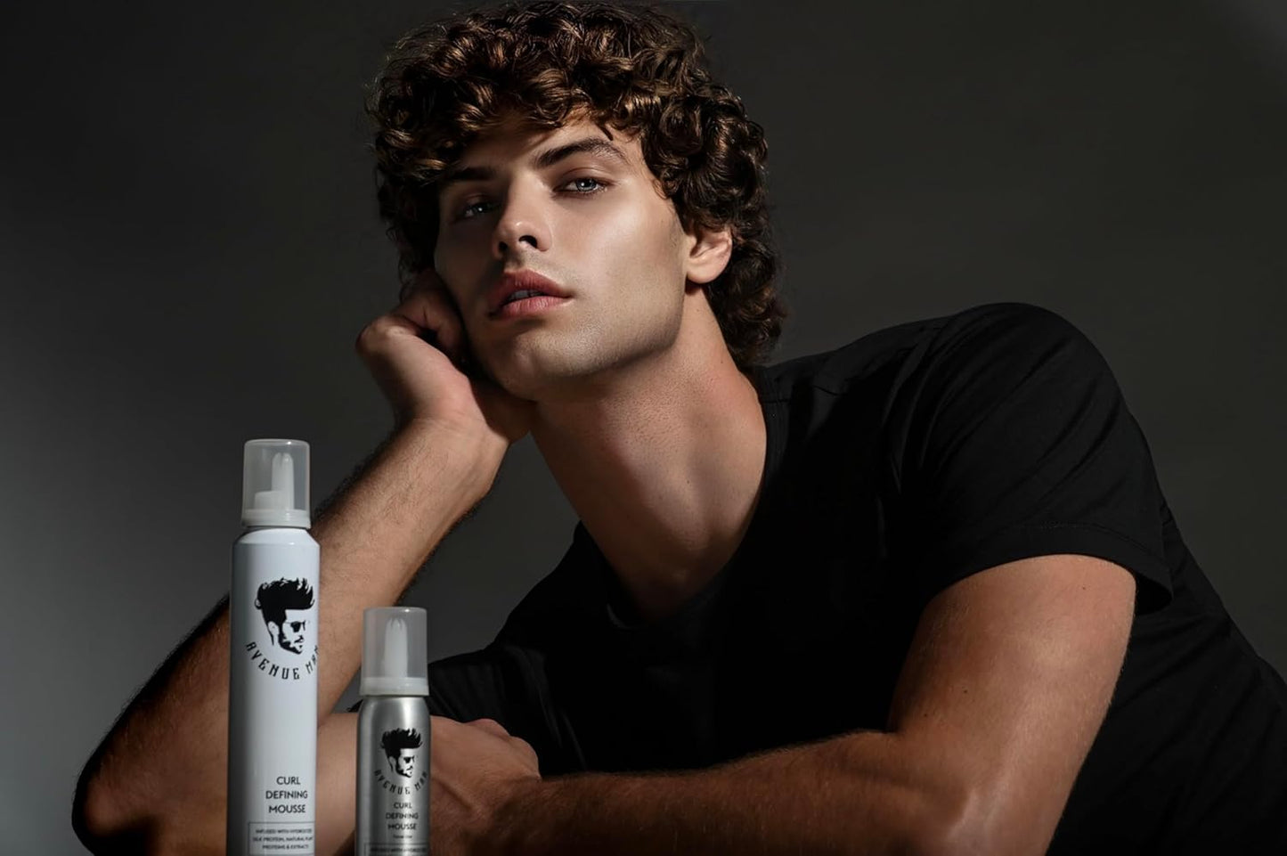Avenue Man Curl Defining Mousse - Lightweight Styling Curl Foam for Defined, Frizz-Free Curls - Curly Hair Mousse for Men with Argan Oil, Aloe, and Green Tea Controls Frizz & Adds Shape - (6.0 Oz)