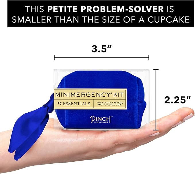 Pinch Provisions Velvet Minimergency Kit, for Her, Includes 17 Must-Have Emergency Essential Items, Compact, Multi-Functional Pouch, Gift for Parties and Birthdays