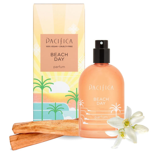 Pacifica Beach Day Spray Perfume, Fragrances, Bliss, Bergamont, Orange Flower, Sandalwood, Amber, Suede Leather, Clean Perfume, Parfum, Eau de Toilette Clean Vegan & Cruelty-Free