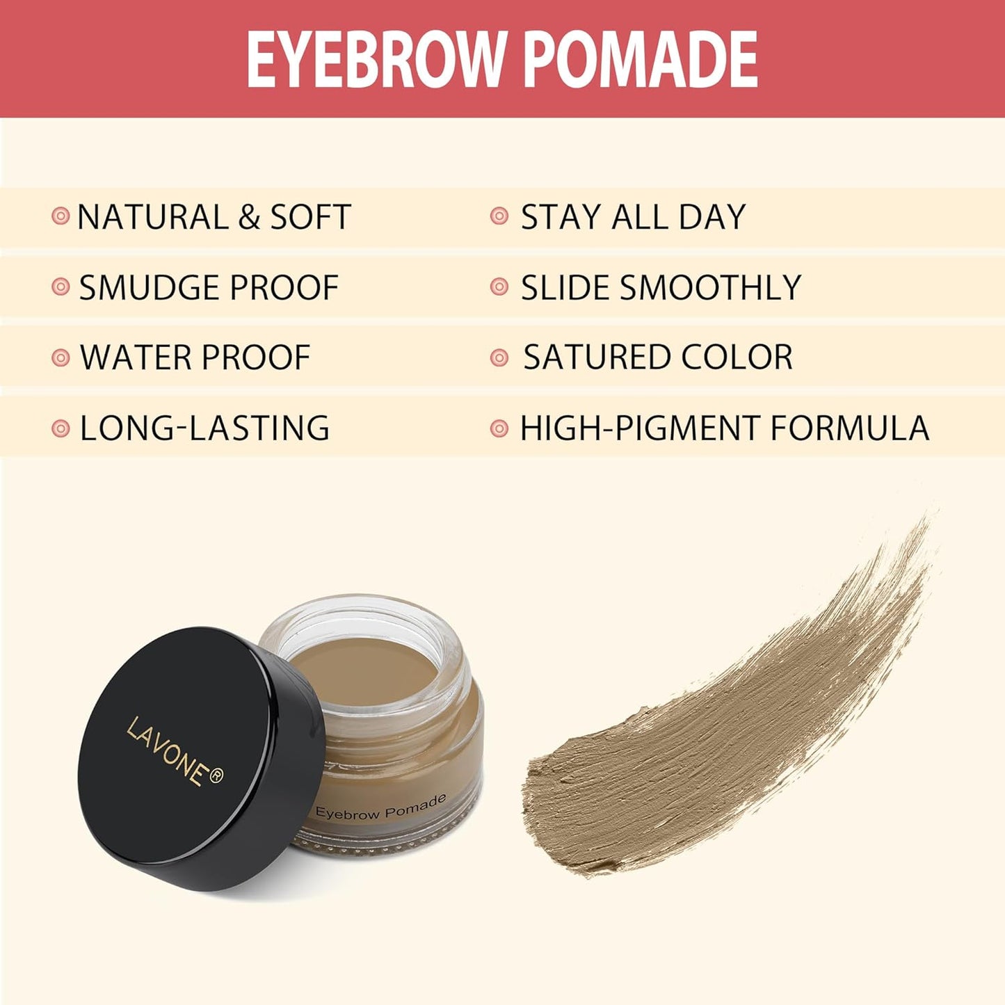 LAVONE Hair-Like Eyebrow Pen Makeup kit, Eyebrow Pencils for Women with Waterproof Microblading Eyebrow Pencil, Eyebrow Pomade, Eyeliner and Eyebrow Brush, Create Full, Natural Brows, Dark Blonde
