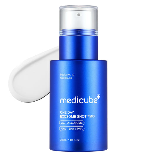 medicube Zero Exosome Shot 7,500 PPM Spicule Facial Serum | Liquid Skin Booster Serum | Exosome, AHA+BHA+PHA | Pore Care, Dead Skin Cells, Skin Texture | Korean Skin Care 1.01 fl.oz